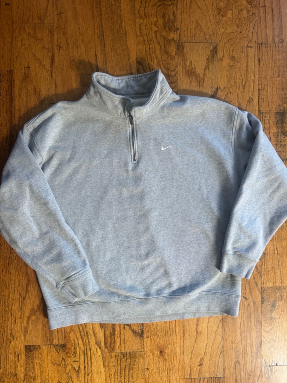 Nike Men’s Heather Gray Half-Zip Pullover Sweatshirt